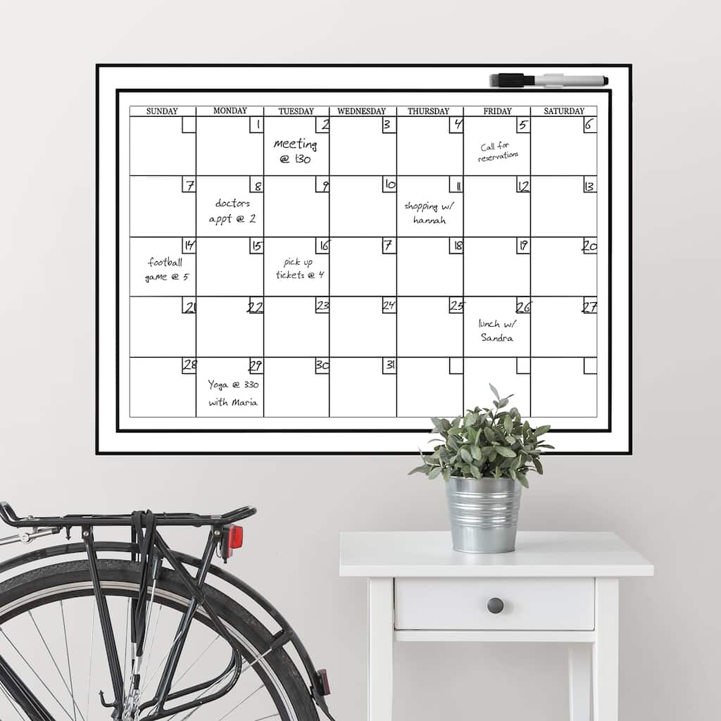 Wallpops White Monthly Dry Erase Calendar Decal Michaels